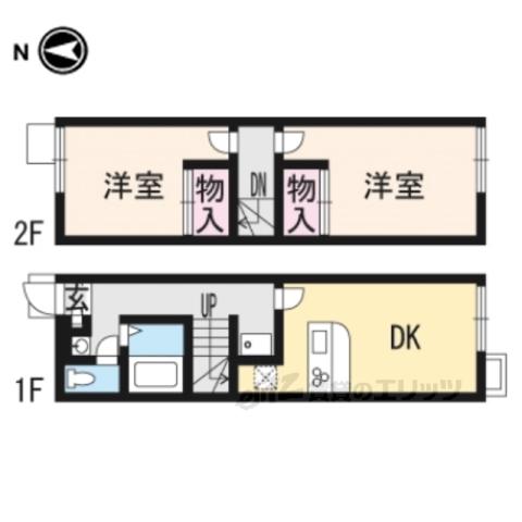 レオパレス浪漫2000(2DK/1階)の間取り写真