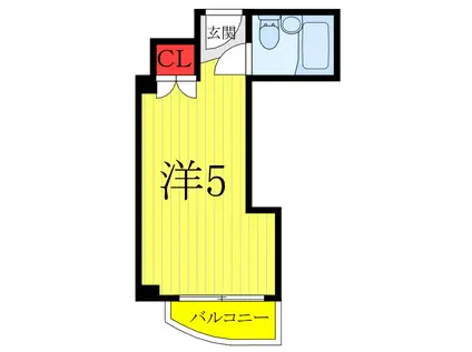 アクアステージ(ワンルーム/5階)の間取り写真