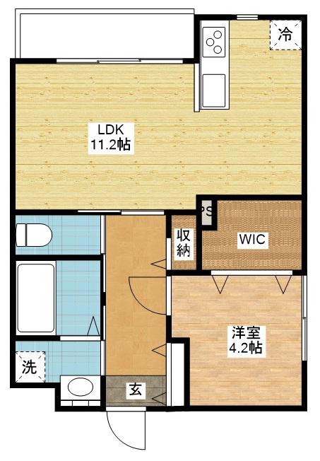 SIGNPOSTブエナビスタ(1LDK/2階)の間取り写真