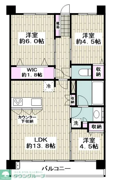 ヴェレーナグラン茅ヶ崎東海岸 2階階 間取り