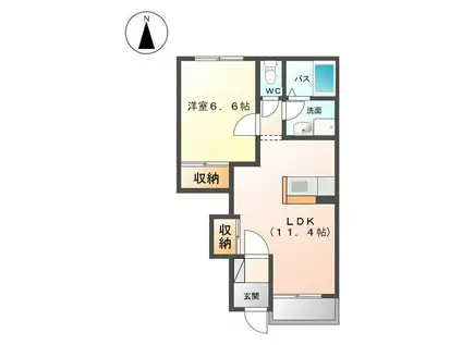 コンフォース(1LDK/1階)の間取り写真