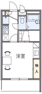 レオパレスラフィーネ(1K/2階)の間取り写真