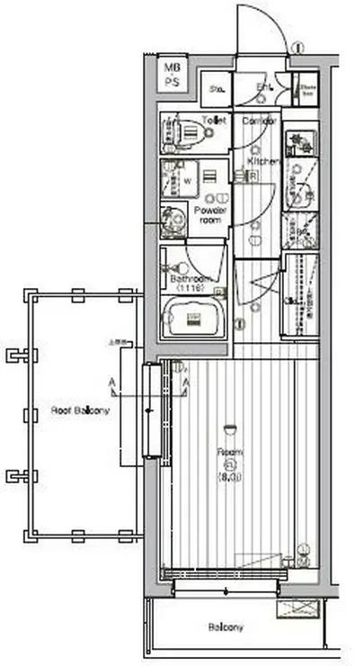 PREMIUM CUBE G 三軒茶屋 3階階 間取り