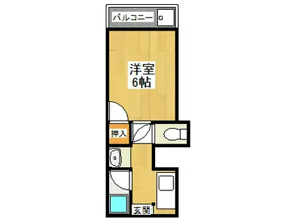 MAYUMIハイツカトレア(1K/2階)の間取り写真