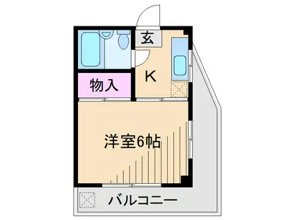 グランドール・ミズノ(1K/3階)の間取り写真