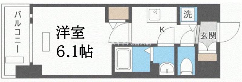 プレサンス大阪福島レシェンテ(1K/9階)の間取り写真