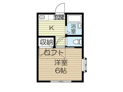 エトワール台原(1K/2階)の間取り写真
