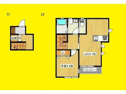 NIVI(1LDK/1階)の間取り写真