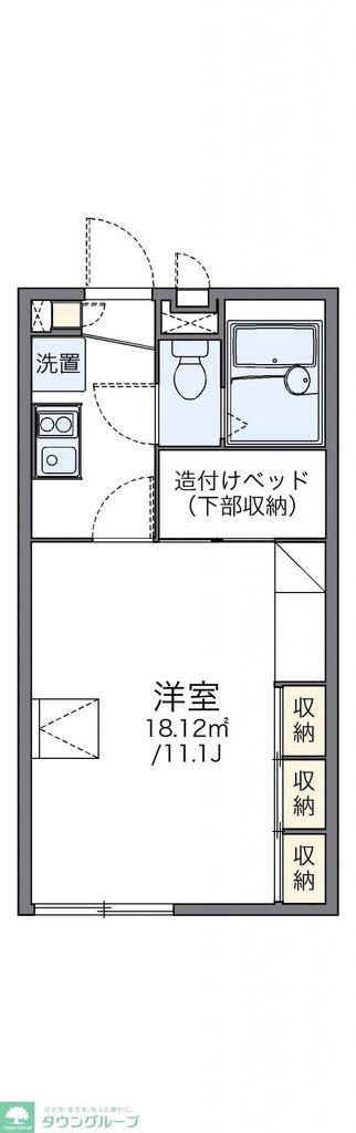 レオパレスサンヒルズ(1K/2階)の間取り写真