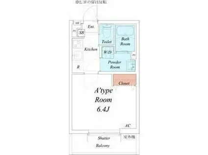 リブリ・千成(1K/3階)の間取り写真