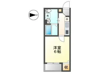 ロ・ハス千種(1K/1階)の間取り写真