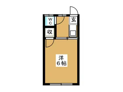 コーポ茂野樹(1K/1階)の間取り写真