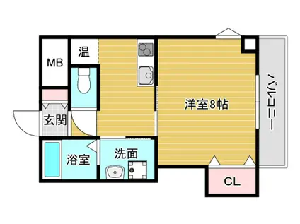 エムス金剛II(1K/4階)の間取り写真