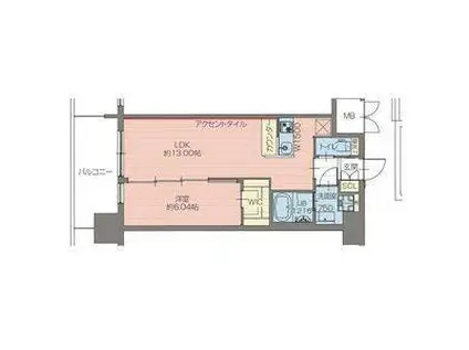 プレジオ梅田(1LDK/2階)の間取り写真