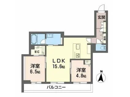 キャステルガーデン(2LDK/3階)の間取り写真