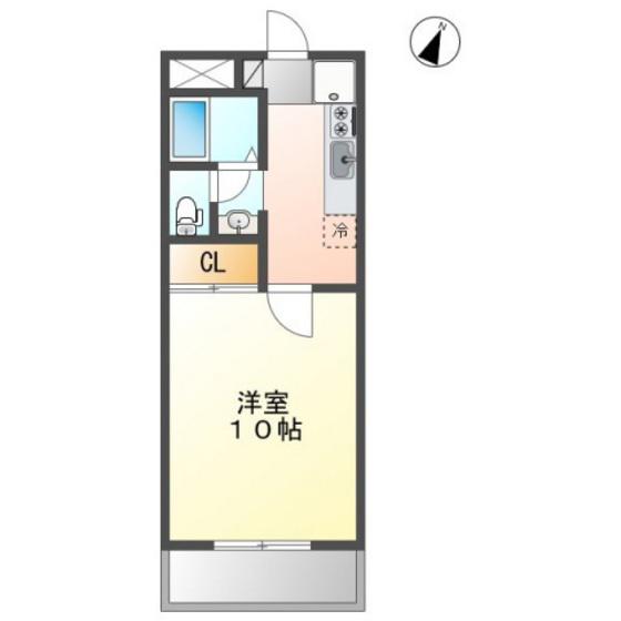 ロイヤルパレス林 I号棟(1K/4階)の間取り写真