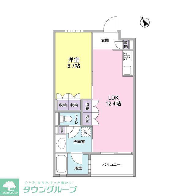 カーサポルトーネ(1LDK/5階)の間取り写真