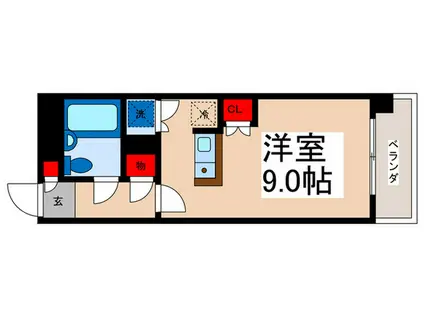 アンダルシア浦安(ワンルーム/2階)の間取り写真