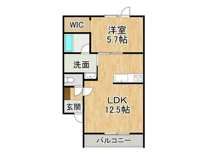 PIATTO(1LDK/3階)の間取り写真