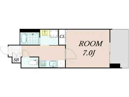 ベラジオ雅び京都西院II(1K/4階)の間取り写真