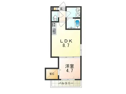 フォノン高石(1LDK/2階)の間取り写真