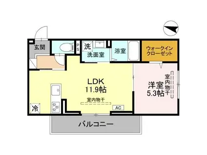 カーサ ルビア(1LDK/3階)の間取り写真