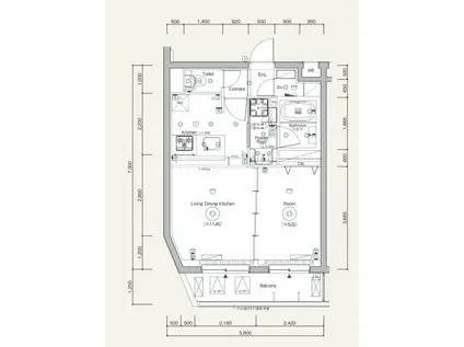 SYFORME TOGOSHI-KOENIIシーフォルムトゴシコウエン(1LDK/4階)の間取り写真