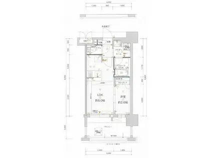 グランフォーレ高宮プレミア(1LDK/5階)の間取り写真