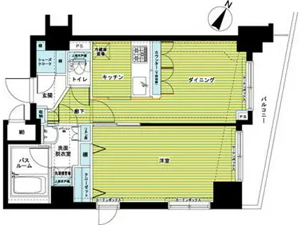 フェニックス日本橋浜町弐番館(1LDK/11階)の間取り写真