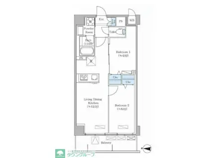 DAIWA GRACE MAISON 亀有(2LDK/2階)の間取り写真