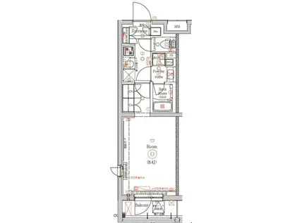 ガリシア東十条サウス(1K/5階)の間取り写真