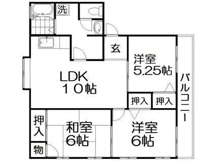 グランド・ママ(3LDK/2階)の間取り写真