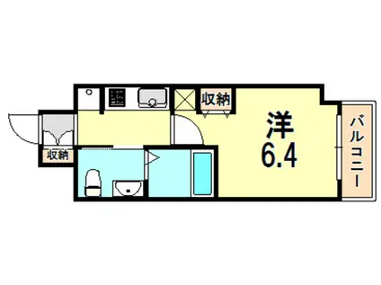 エステムコート神戸ハーバーランド前6ピクシス(1K/13階)の間取り写真
