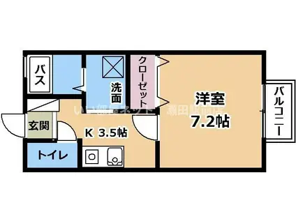 コーポナカムラ(1K/2階)の間取り写真