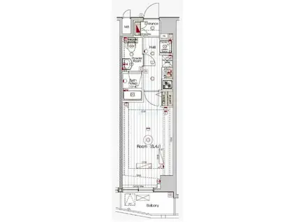 マキシヴ桜台ベルグレード(1K/2階)の間取り写真
