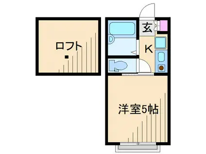 アネックス菊名(1K/1階)の間取り写真