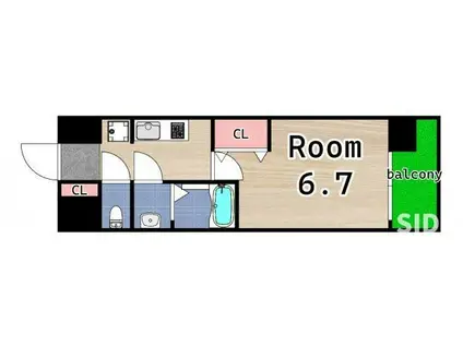 レオンコンフォート都島(1K/10階)の間取り写真