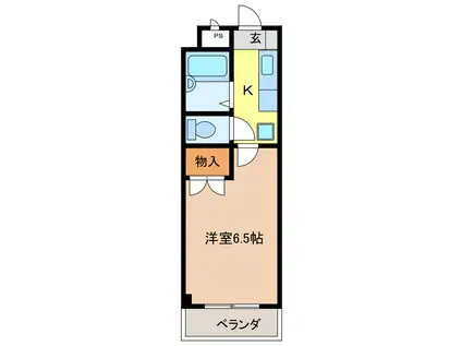 メゾン リズ イースト(1K/2階)の間取り写真