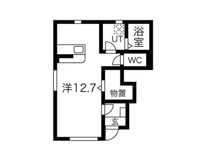 ラメール(ワンルーム/1階)の間取り写真