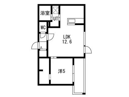 LUMIERE KOTONI(1LDK/5階)の間取り写真