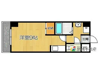 メープル(ワンルーム/5階)の間取り写真