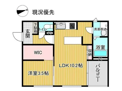 MAISON CASITA 十日町(1LDK/1階)の間取り写真