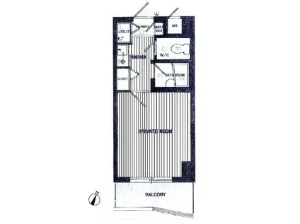 ダイナコートベイサイド博多(ワンルーム/7階)の間取り写真