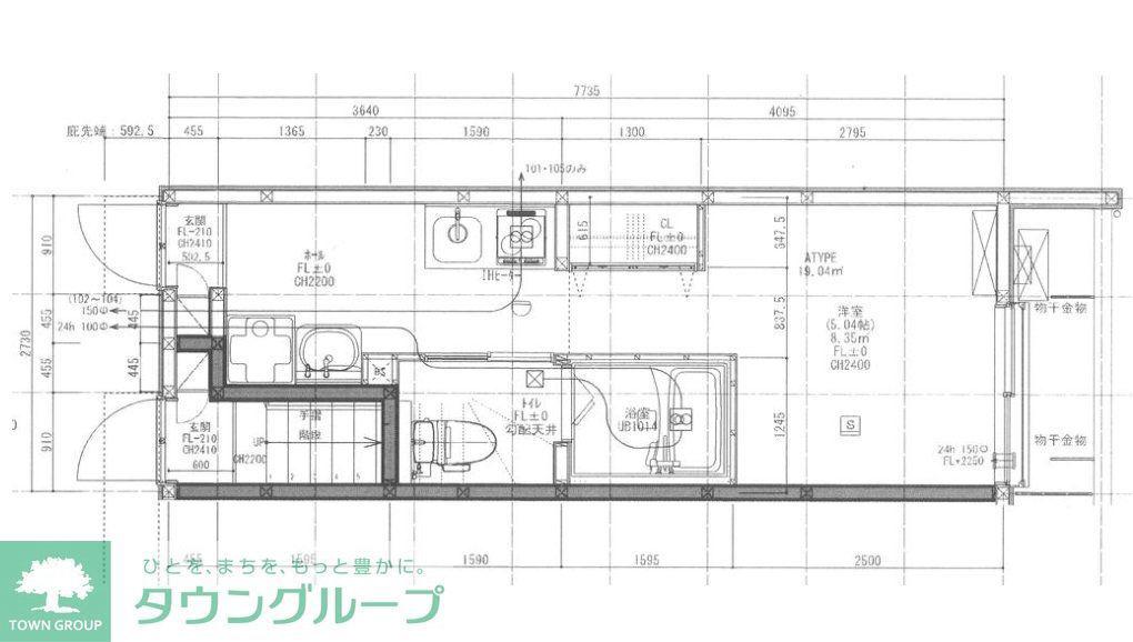 ECO`S KODAIRA(ワンルーム/1階)の間取り写真