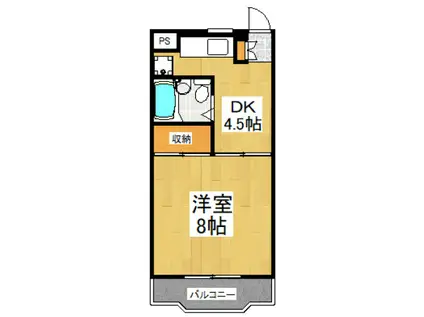 第一OSマンション(1K/2階)の間取り写真