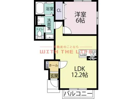 K-IDEALTOSUII(1LDK/1階)の間取り写真