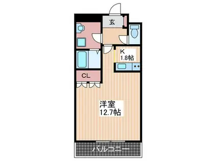 COURTBLANC(1K/1階)の間取り写真