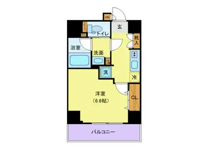 プレール・ドゥーク板橋本町III(1K/5階)の間取り写真