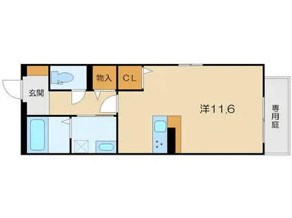 シャーメゾン エイト(ワンルーム/1階)の間取り写真