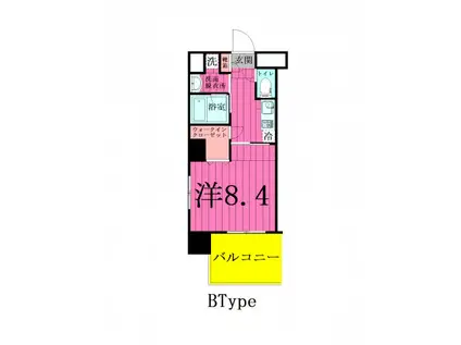 アークシティ柏(1K/3階)の間取り写真